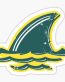 LANDSHARK FIN ONLY BEER STICKER
