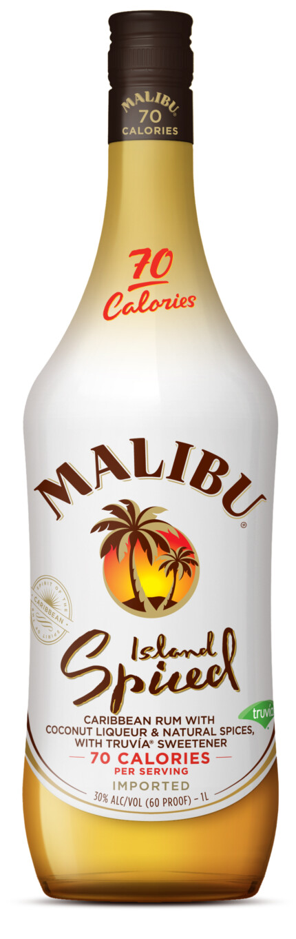 Malibu Island Spiced Rum Bottle Shaped Sticker