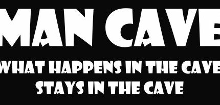 Man Cave Want Happens in the Cave Die Cut Vinyl Decal Sticker