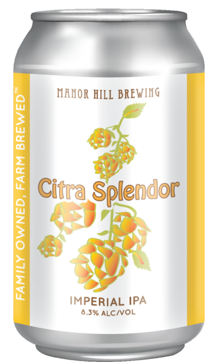 MANOR HILL citra splendor IMPERIAL IPA CAN SHAPED STICKER