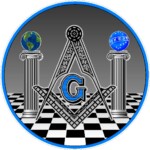 MASONIC GLOBES AND COLUMNS STICKER