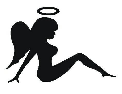 Mud Girl Angel Decal