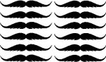 Mustache Sticker Set Style 6