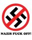 nazis fuck off sticker