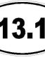 Oval Running Decals 13.1 sticker D