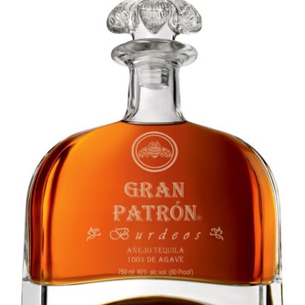 Patron Gran Burdeos Bottle Shaped Sticker