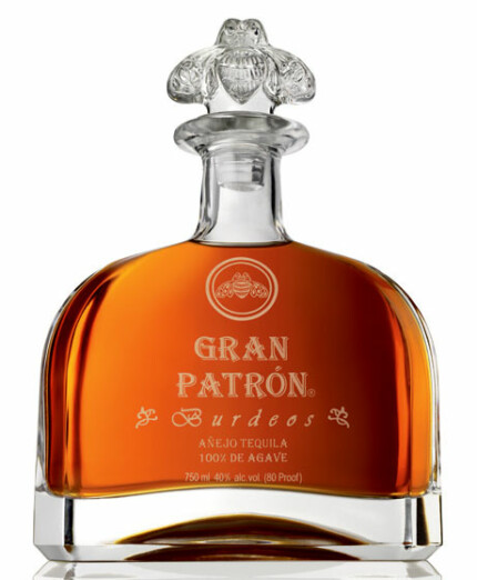 Patron Gran Burdeos Bottle Shaped Sticker