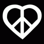 Peace Heart Diecut Decal