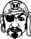 pirate face decal