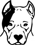 pitbull heart nose die cut vinyl decal