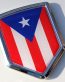 Puerto Rico Decal Flag Crest Car Chrome Emblem Sticker