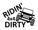 Ridin Dirty Vinyl Decal 4wd 4x4 Funny Sticker