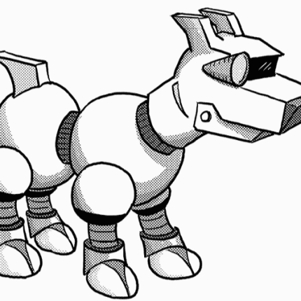 Robo Dog Drawing Sticker