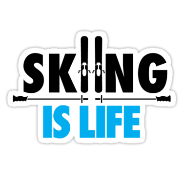skiing is life sticker