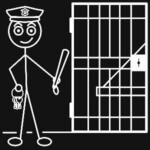 Sticker Sick Little Prison Guard Decal