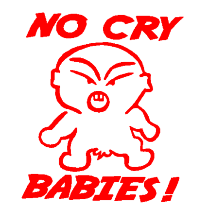 No Crybabies decal