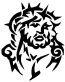 Jesus in thorns decal