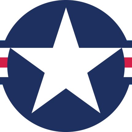 AIR FORCE STAR AND STRIPES LOGO STICKER