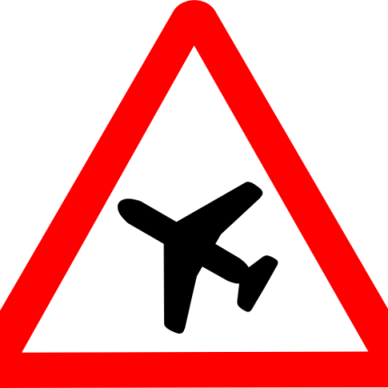 Airplane Warning Sign