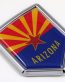 arizona US state flag domed chrome emblem car badge decal