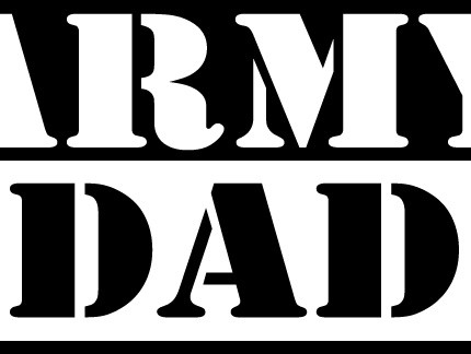 Army Dad B&W Sticker