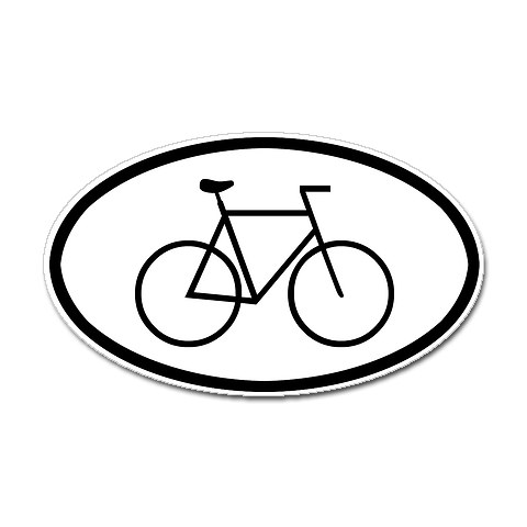 Bicycle Oval Sticker