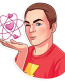 big bang sheldon cooper tv show sticker 2