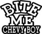 Bite Me Chevy Boy Decal