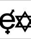 Coexist Black on White Bumper Sticker
