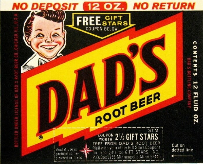 Dads Root Beer Label