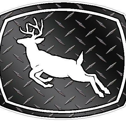 Deer Logo - BLACK Diamondplate