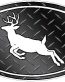 Deer Logo - BLACK Diamondplate