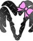 Dodge Ram Head with BOW Decal - Diamond Plate BLACK