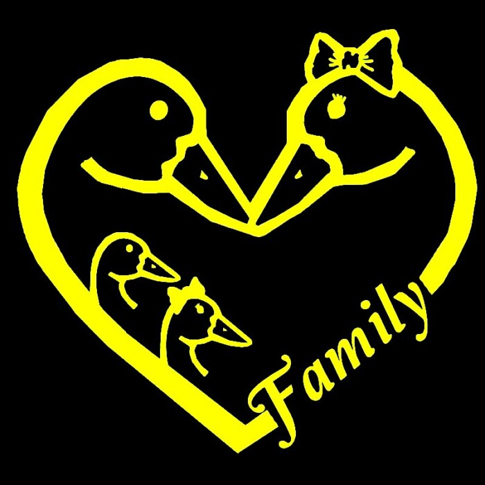 Duck Family Car Window Decal