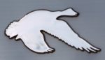 Duck Flying Chrome Emblem