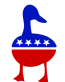 duck quack party sticker