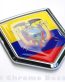 Ecuador Flag Crest Emblem Chrome Car Decal Bumper Sticker