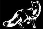 fox die cut decal