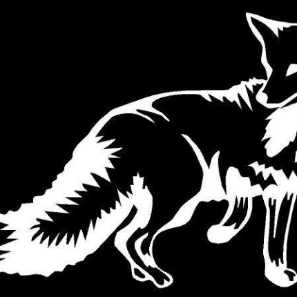 fox die cut decal