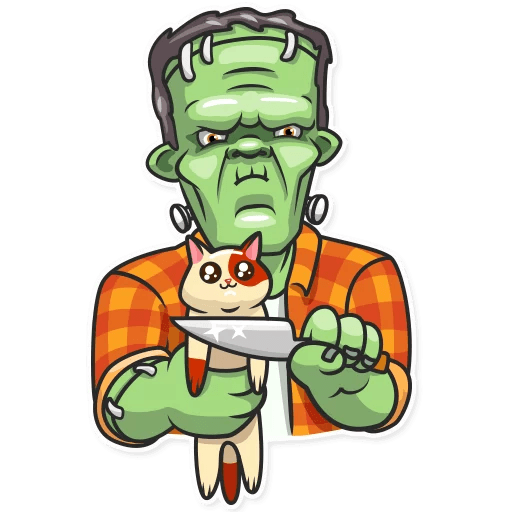 franky the monster_cartoon sticker 8