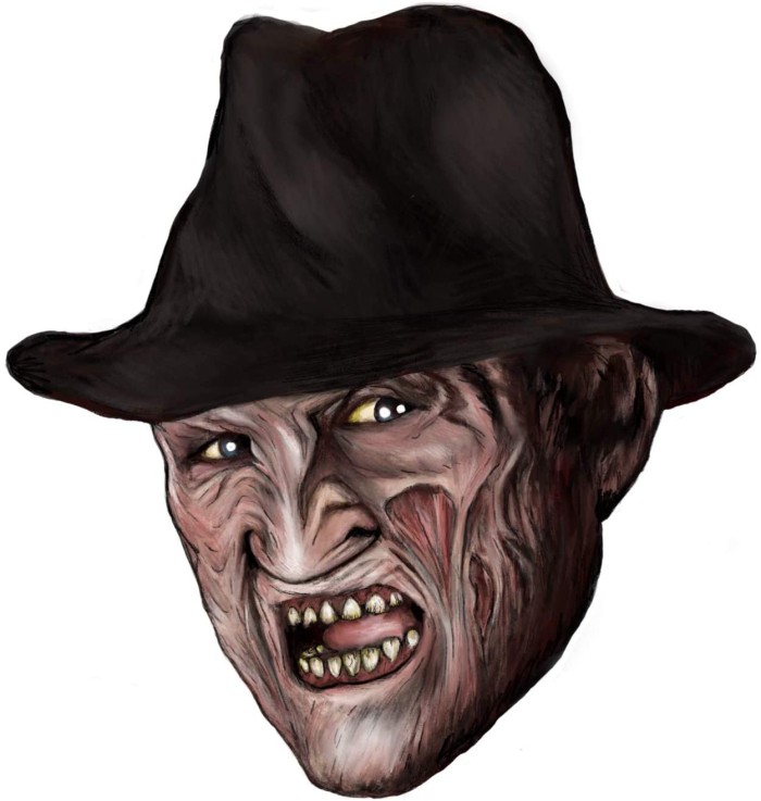 FREDDY KRUGER HEAD SHOT COLOR STICKER