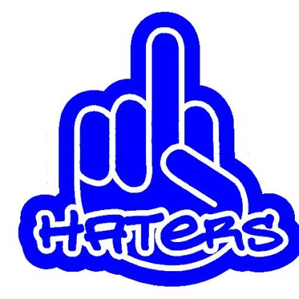 Fuck Haters die cut car window wall decal sticker