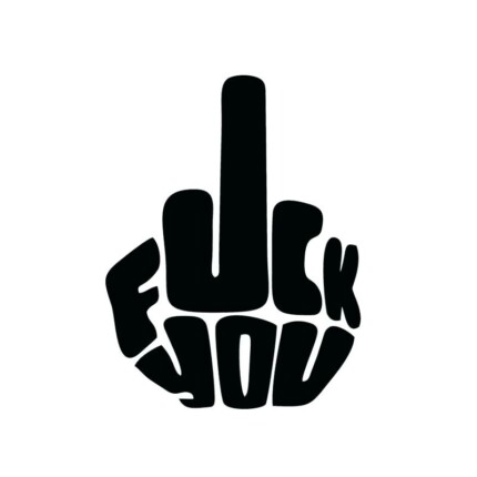 fuck you hand flip funny car xxx decal