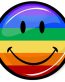 gay smile 3D looking sticker