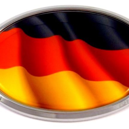 German Oval Flag 3D Chrome Emblem