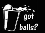 got balls beer pong diecut funny guy decal