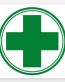 green_cross_round_weed sticker