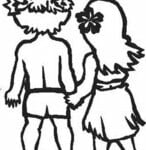 Hawaiian Boy and Girl Vinyl Die Cut Decal Sticker