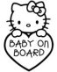 Hello K Baby On Board Decal