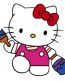 Hello K Painting Vinyl Decal Sticker